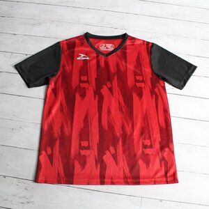 Score Boy's Soccer T Shirt Size M Youth Red Black